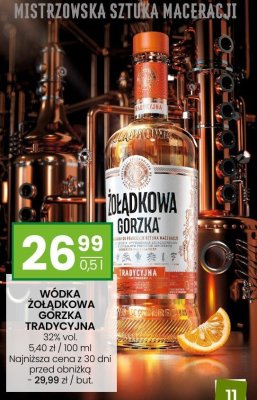 Wódka ŻOŁĄDKOWA GORZKA TRADYCYJNA promocja w Twój Market