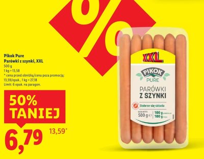 Parówki z szynki, XXL promocja w Lidl
