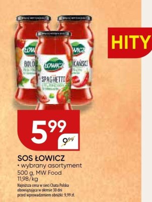 Sos ŁOWICZ wybrany asortyment promocja w Chata Polska