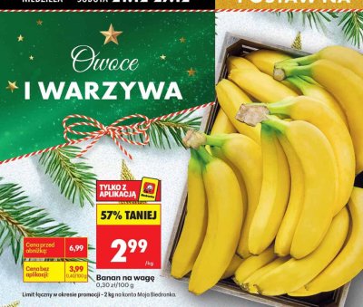 Banan na wagę promocja w Biedronka