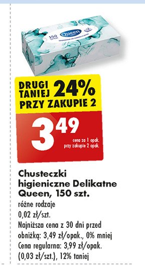 Chusteczki higieniczne Queen promocja