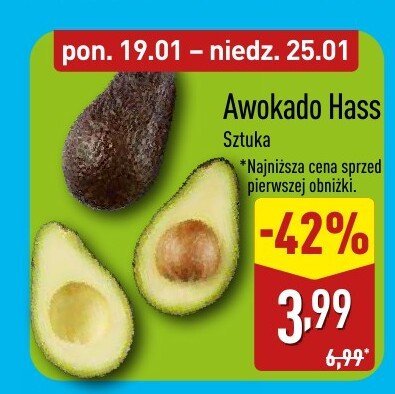 Awokado Hass 1 szt. promocja w Aldi
