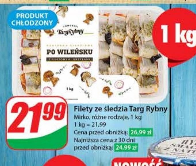 Filety śledziowe po wileńsku z grzybami Pomorski targ rybny promocja