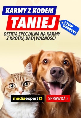 Karmy dla psa i kota z krótką datą ważności promocja w Media Expert