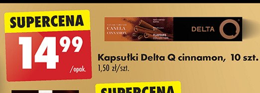 Kapsułki do kawy cinnamon Delta q promocja w Biedronka