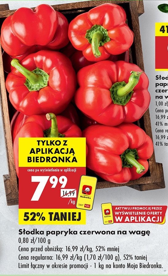 Papryka czerwona słodka promocja w Biedronka