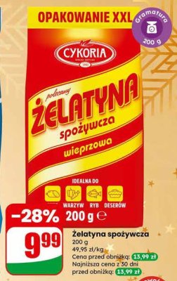 Żelatyna spożywcza  promocja w Dino