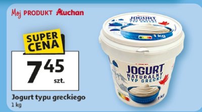 Jogurt typu greckiego Auchan promocja w Auchan