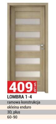 Drzwi LOMBRA 1-4 ramowa konstrukcja okleina enduro 3D, plus 60-90 promocja w Merkury Market