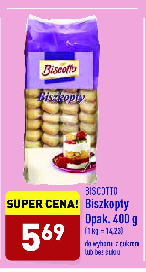 Biszkopty z posypką cukrową Biscotto promocja