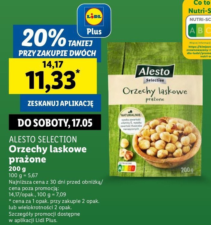 Orzechy laskowe prażone Alesto promocja