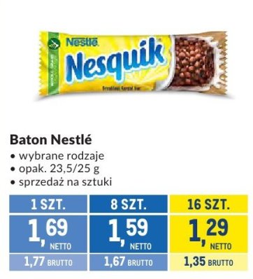 Baton Nestlé wybrane rodzaje promocja w Makro
