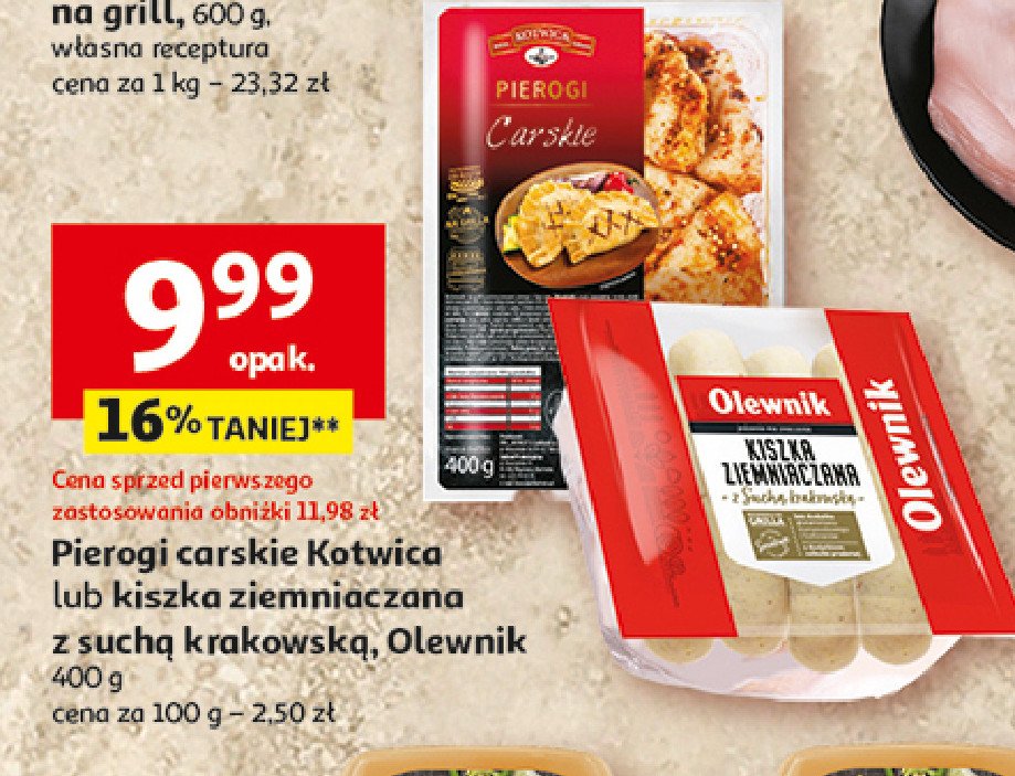 Kiszka ziemniaczana z suchą krakowską Olewnik promocja w Auchan
