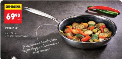 Patelnia MG Home Magda Gessler śr. 24 cm ze stali nierdzewnej promocja w Biedronka