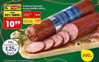 Kiełbasa Żywiecka, 600 g promocja w Biedronka