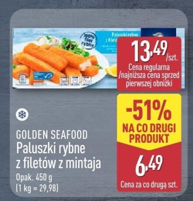 Paluszki rybne z filetów z mintaja Golden Seafood promocja w Aldi