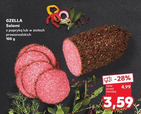 Salami w ziołach prowansalskich Gzella promocja w Kaufland