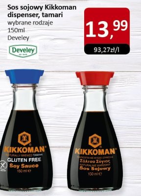 Sos sojowy Kikkoman dispenser, tamari Develey promocja w Market Point