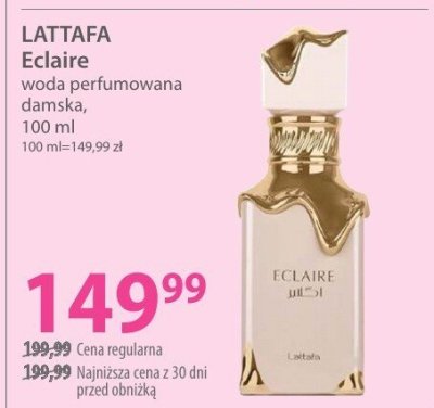 Woda perfumowana damska LATTAFA Eclaire promocja w Hebe