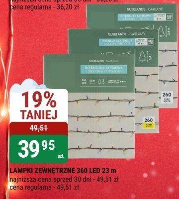 Lampki zewnętrzne 360 LED 23 m promocja w bi1