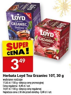 Herbata Loyd Tea Grzaniec 10T promocja w Twój Market