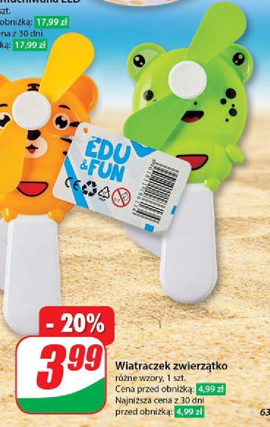 Wiatraczek zwierzątka promocja w Dino