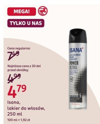 Lakier Isana do włosów, 250 ml promocja w Rossmann