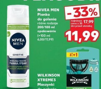 Pianka do golenia łagodząca Nivea men sensitive promocja