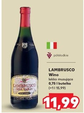 Wino LAMBRUSCO ROSSO AMABILE promocja