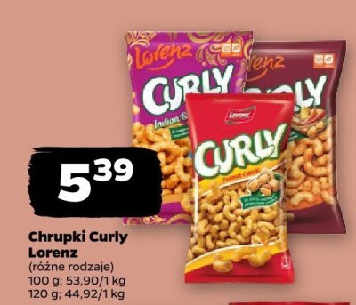 Chrupki Curly różne rodzaje promocja w Netto