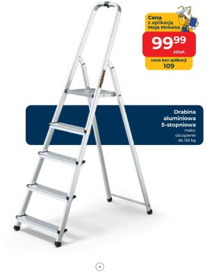 Drabina aluminiowa 5-stopniowa PSB Mrówka promocja w PSB Mrówka