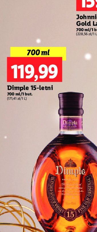 Whisky DIMPLE 15YO promocja