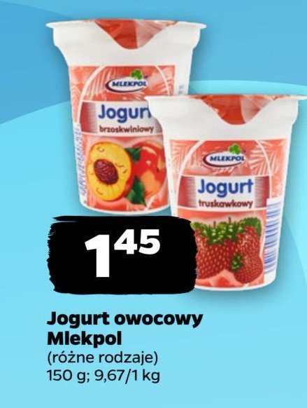 Jogurt brzoskwiniowy Mlekpol promocja