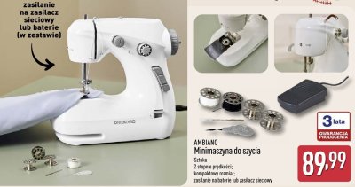 Minimaszyna do szycia promocja w Aldi