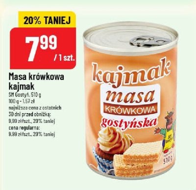 Masa krówkowa Kajmak Kostyrya, 510 g promocja w POLOmarket