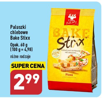 Paluszki chlebowe bake stix pizza CRAZY BAKARY promocja