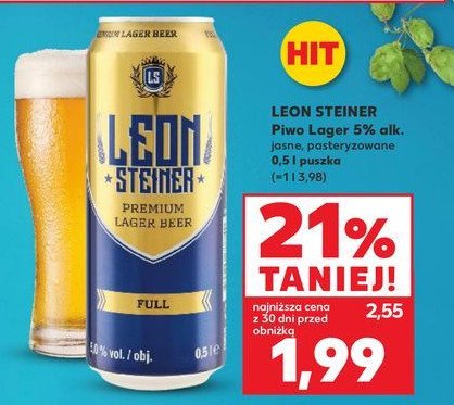 Piwo Leon steiner lager promocja