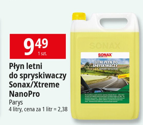 Letni płyn do spryskiwaczy cytrynowy Sonax promocja