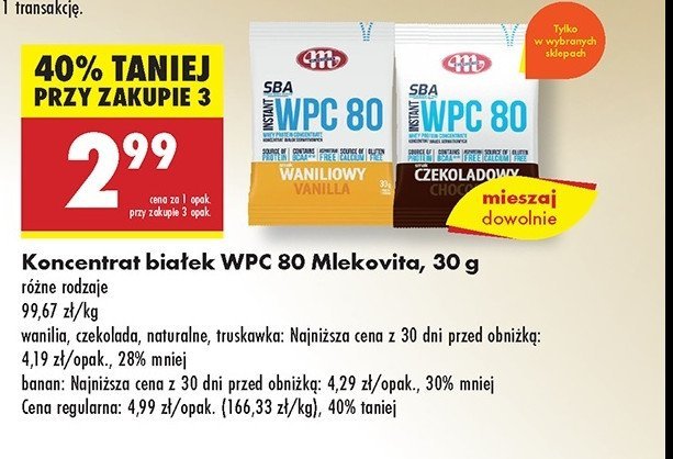 Odżywka czekoladowa Mlekovita sba promocja