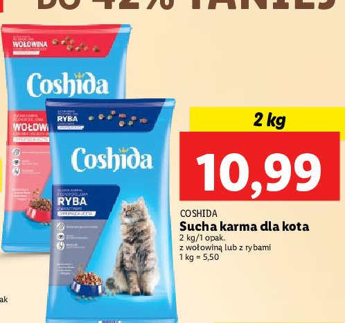 Karma dla kota z wołowiną Coshida promocje
