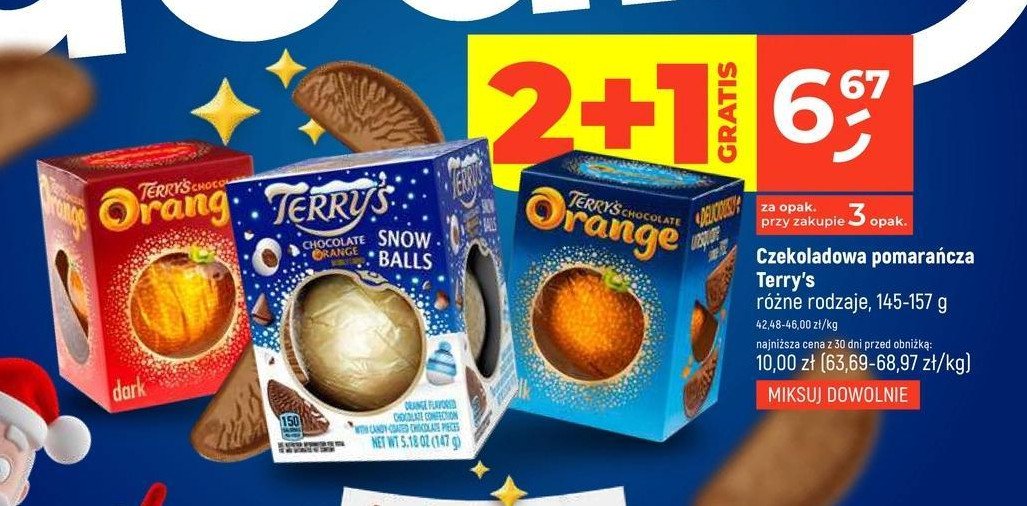 Pomarańcza czekoladowa snow balls Terry's promocja w Dealz