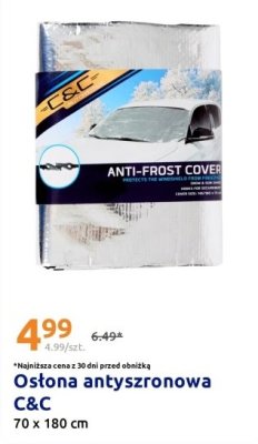 Osłona antyszronowa C&C 70 x 180 cm promocja w Action