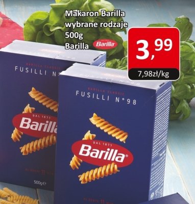 Makaron Barilla wybrane rodzaje 500g promocja w Market Point