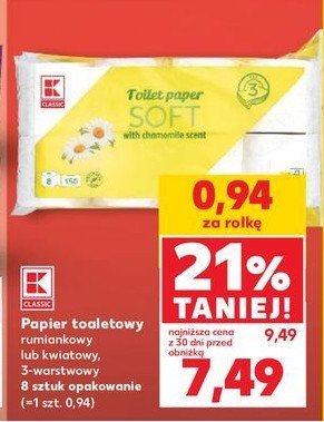 Papier toaletowy kwiatowy K-classic promocja