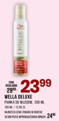Pianka WELLA DELUXE do włosów, 200 ml promocja w Drogerie Natura