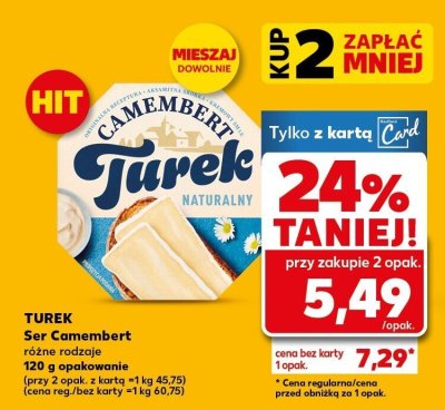Ser Camembert różne rodzaje 120g promocja w Kaufland