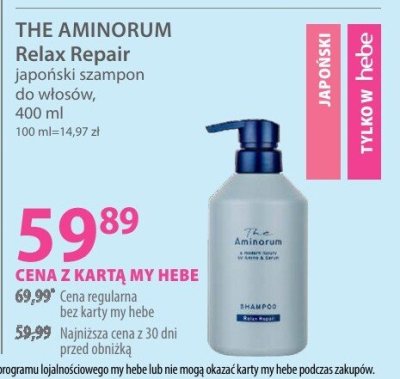 Szampon THE AMINORUM Relax Repair japoński szampon do włosów promocja w Hebe