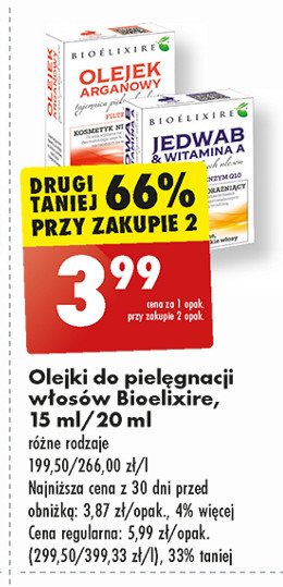 Olejek z jedwabiem i witaminą a Bioelixire promocja w Biedronka