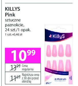 Sztuczne paznokcie almond pink Killys promocja