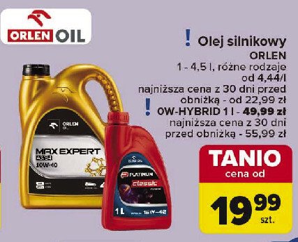 Olej silnikowy max expert 0w-20 Orlen oil promocja